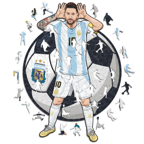 Drevené puzzle Lionel Messi - Argentína