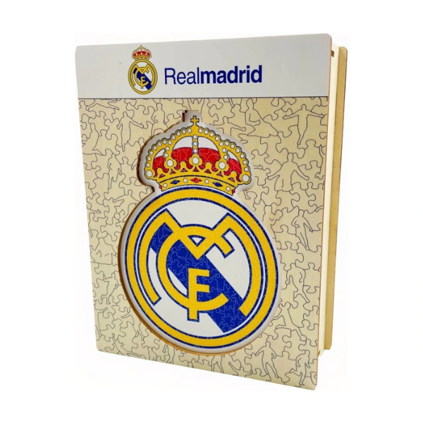 Drevené puzzle Real Madrid znak klubu