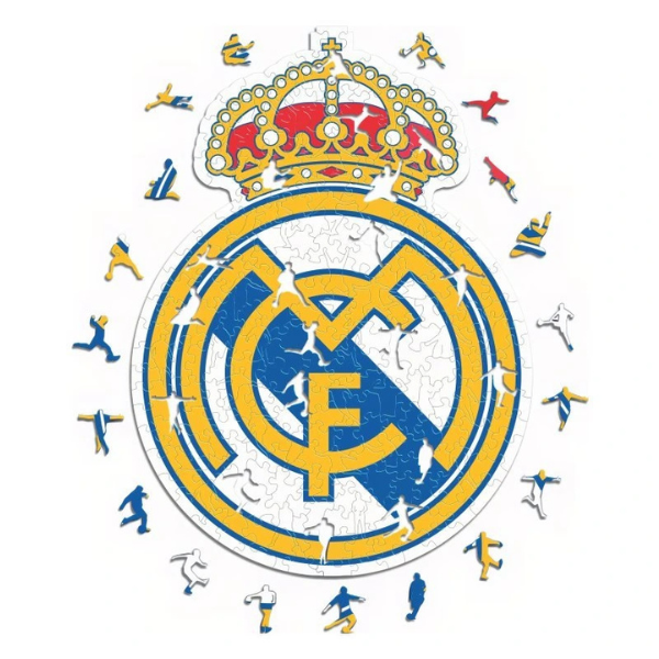 Drevené puzzle Real Madrid znak klubu